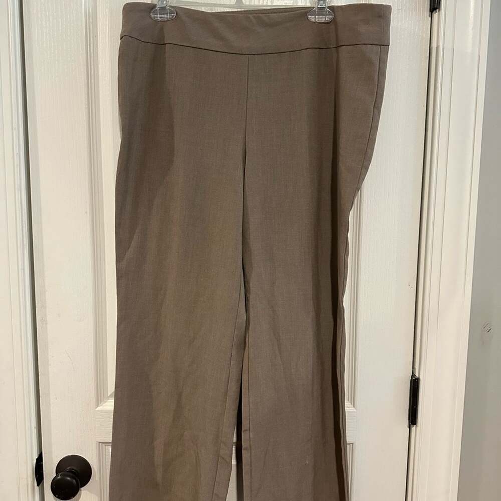 Dressbarn Tan Wide Leg Pants for Office Wear